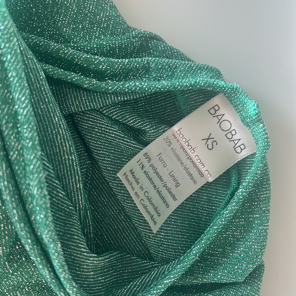 Baobab green sparkly gown XS - Picture 4 of 5